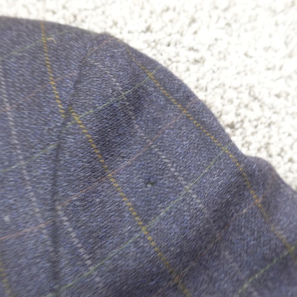 Burberry Blazer Mens 44R Blue Plaid Wool Cashmere Sport Coat Jacket Suit Top USA